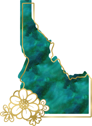 (s206-14) State Watercolor Gold Flower All States Available