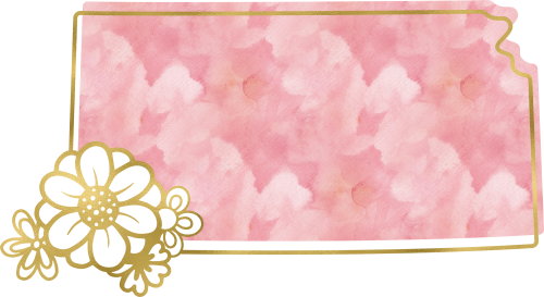 (s206-14) State Watercolor Gold Flower All States Available