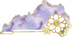 (s206-14) State Watercolor Gold Flower All States Available