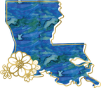 (s206-14) State Watercolor Gold Flower All States Available