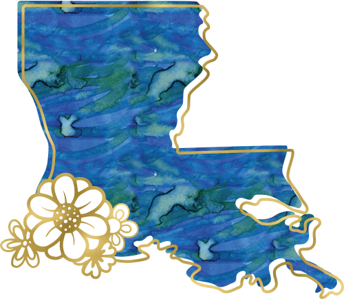 (s206-14) State Watercolor Gold Flower All States Available