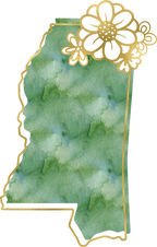 (s206-14) State Watercolor Gold Flower All States Available