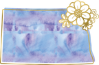 (s206-14) State Watercolor Gold Flower All States Available