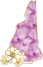 (s206-14) State Watercolor Gold Flower All States Available