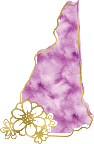 (s206-14) State Watercolor Gold Flower All States Available