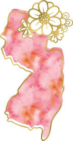 (s206-14) State Watercolor Gold Flower All States Available