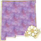 (s206-14) State Watercolor Gold Flower All States Available
