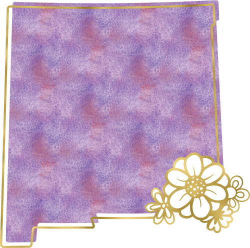 (s206-14) State Watercolor Gold Flower All States Available