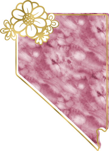 (s206-14) State Watercolor Gold Flower All States Available