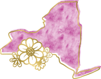 (s206-14) State Watercolor Gold Flower All States Available