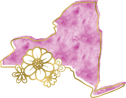 (s206-14) State Watercolor Gold Flower All States Available