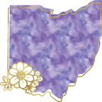 (s206-14) State Watercolor Gold Flower All States Available