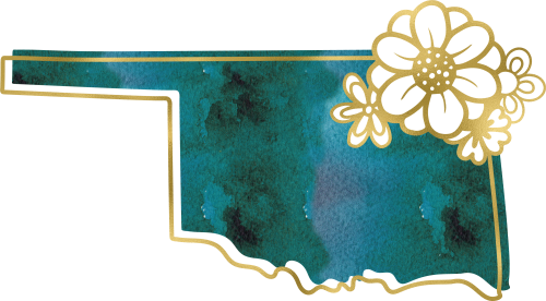 (s206-14) State Watercolor Gold Flower All States Available