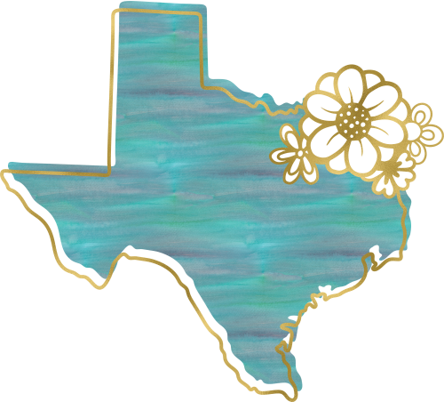 (s206-14) State Watercolor Gold Flower All States Available