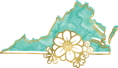(s206-14) State Watercolor Gold Flower All States Available