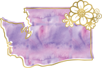 (s206-14) State Watercolor Gold Flower All States Available