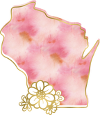 (s206-14) State Watercolor Gold Flower All States Available