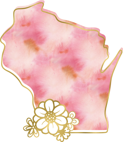 (s206-14) State Watercolor Gold Flower All States Available
