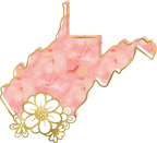 (s206-14) State Watercolor Gold Flower All States Available