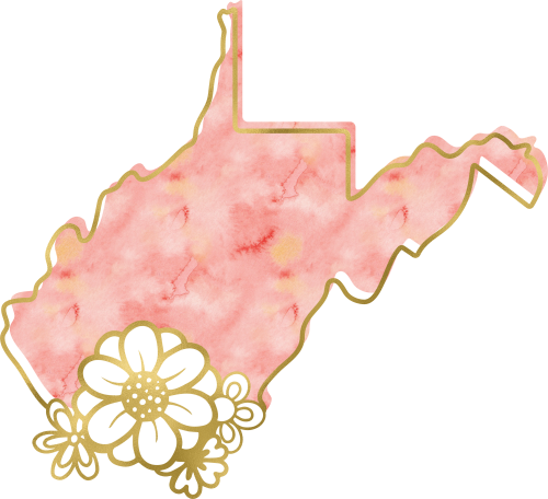 (s206-14) State Watercolor Gold Flower All States Available