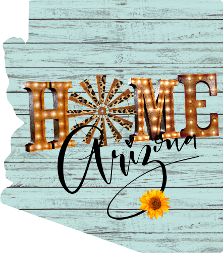 (s206-15) State Rustic Wood Sunflower Home Arizona