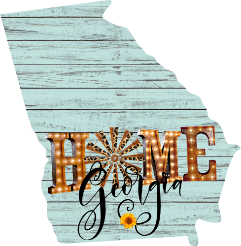 (s206-15) State Rustic Wood Sunflower Home Georgia