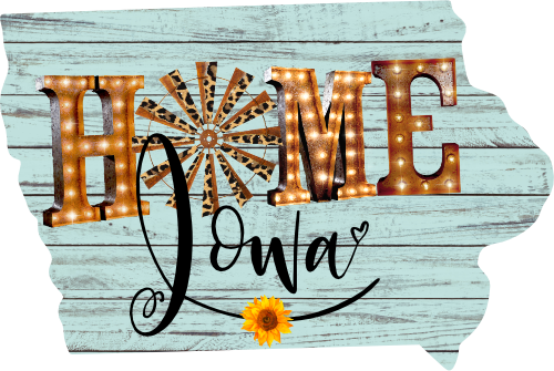 (s206-15) State Rustic Wood Sunflower Home Iowa