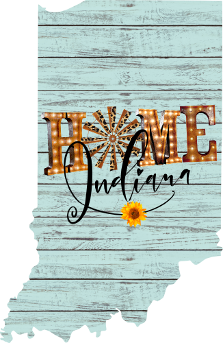 (s206-15) State Rustic Wood Sunflower Home Indiana