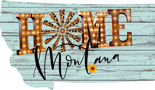 (s206-15) State Rustic Wood Sunflower Home Montana