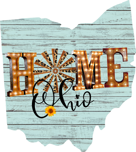 (s206-15) State Rustic Wood Sunflower Home Ohio