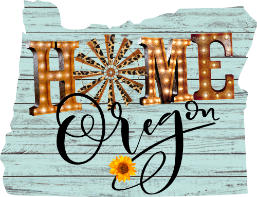 (s206-15) State Rustic Wood Sunflower Home Oregon