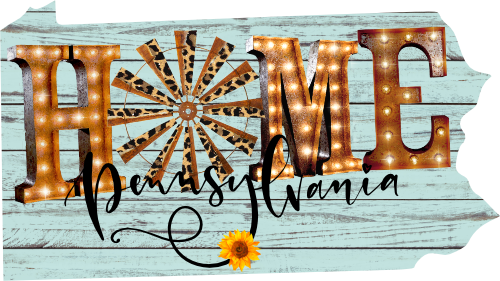 (s206-15) State Rustic Wood Sunflower Home Pennsylvania
