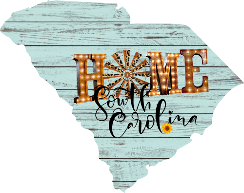 (s206-15) State Rustic Wood Sunflower Home South Carolina