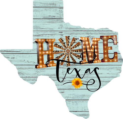 (s206-15) State Rustic Wood Sunflower Home Texas
