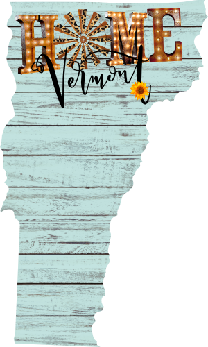 (s206-15) State Rustic Wood Sunflower Home Vermont