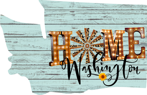 (s206-15) State Rustic Wood Sunflower Home Washington