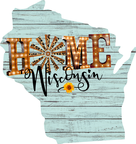 (s206-15) State Rustic Wood Sunflower Home Wisconsin