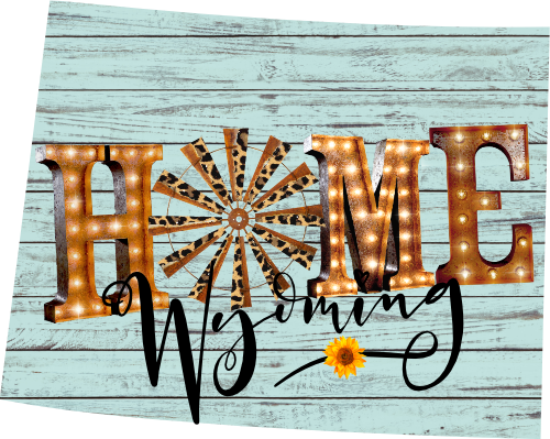 (s206-15) State Rustic Wood Sunflower Home Wyoming