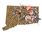 (s206-16) State Boho Leopard Floral