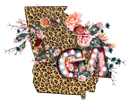(s206-16) State Boho Leopard Floral