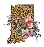 (s206-16) State Boho Leopard Floral