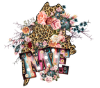 (s206-16) State Boho Leopard Floral