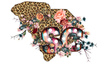 (s206-16) State Boho Leopard Floral