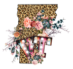 (s206-16) State Boho Leopard Floral