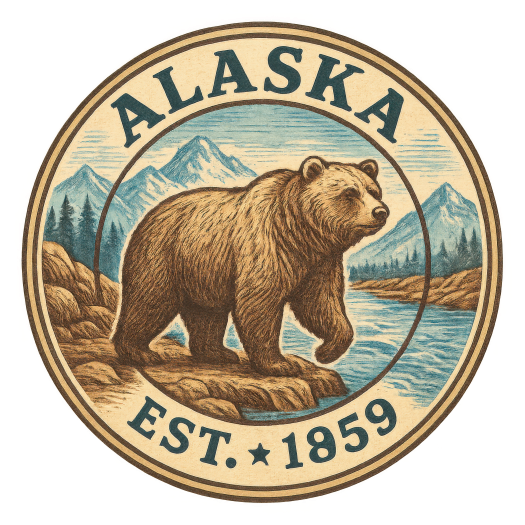 (s206-22) State Rustic Vintage Badge Est. Year All States Available
