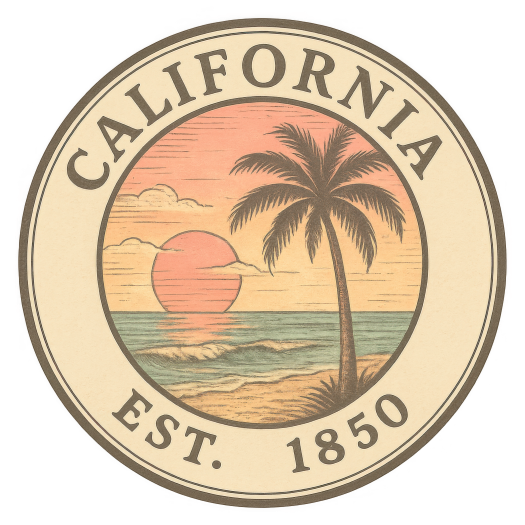(s206-22) State Rustic Vintage Badge Est. Year All States Available