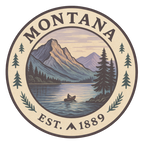 (s206-22) State Rustic Vintage Badge Est. Year All States Available