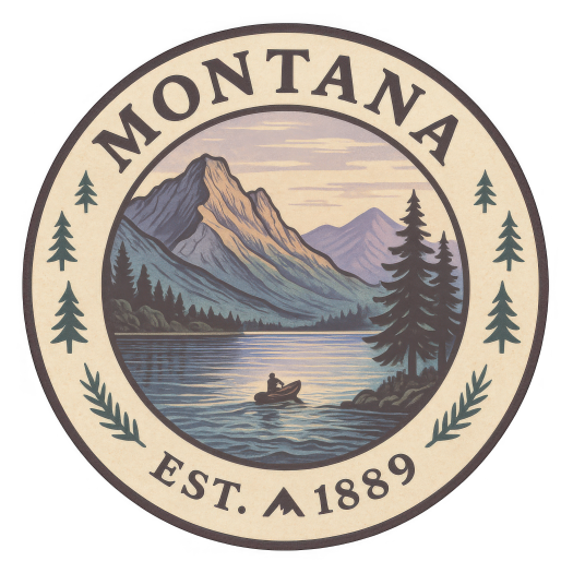 (s206-22) State Rustic Vintage Badge Est. Year All States Available