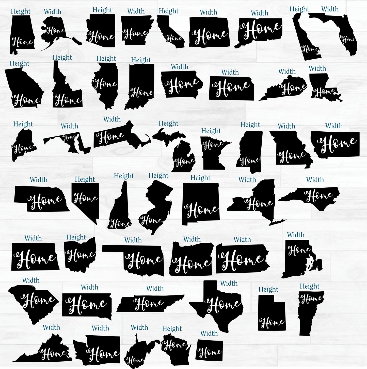 (s206-17) State Custom Text Native Home Roots Love All States