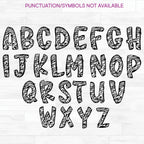 (s211-1C) Zebra Letters Numbers Custom Name Text